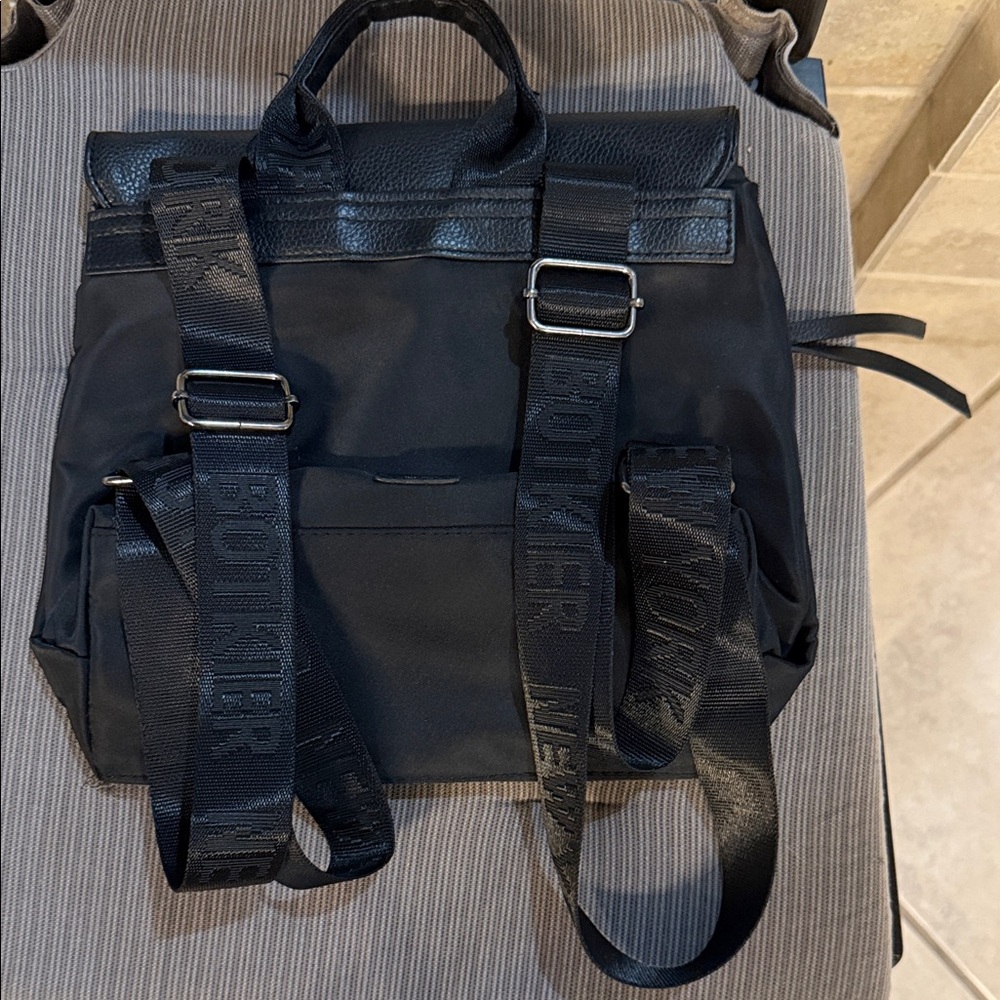 Elegant Black Nylon Backpack